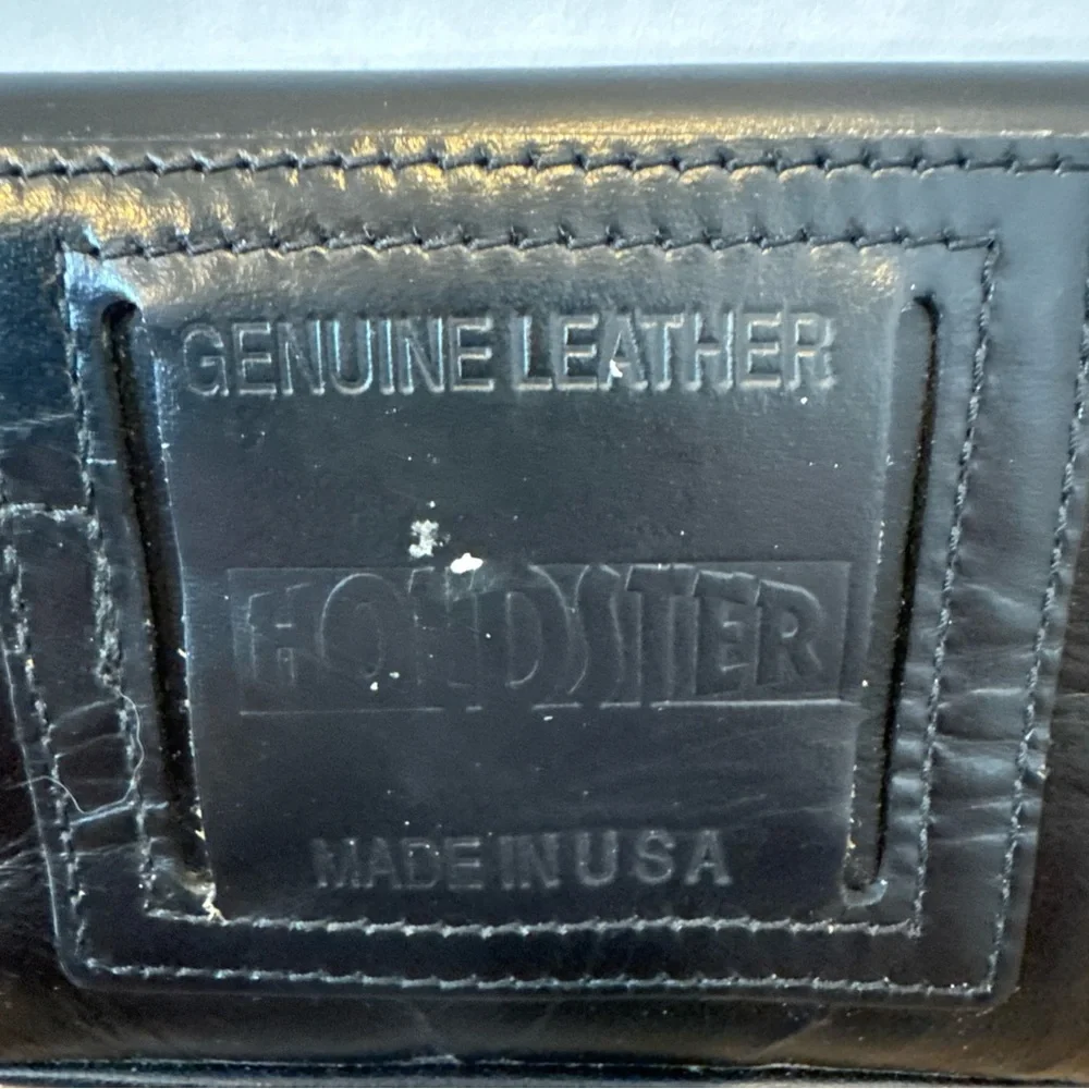 Genuine Leather Holdster Belt Wallet With Multiple Compartments